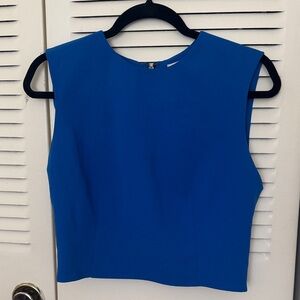 Alice & Olivia Women's Royal Blue Sleeveless Crop Top